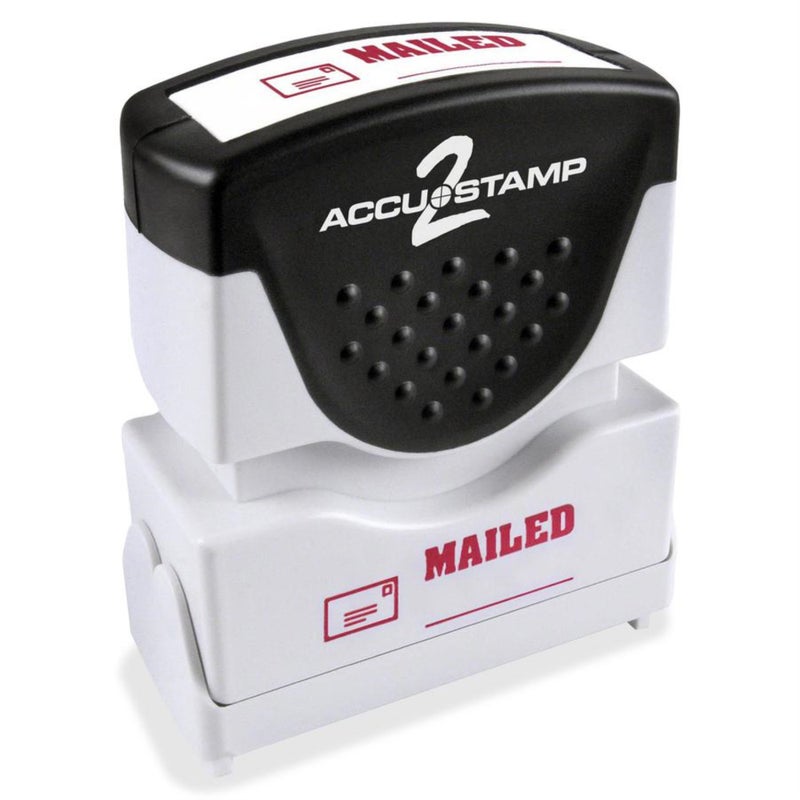AccuStamp COSCO MAILED Message Stamp - Message Stamp - MAILED - 0.50 Impression Width - Red - Rubber - 1 Each - Image 2
